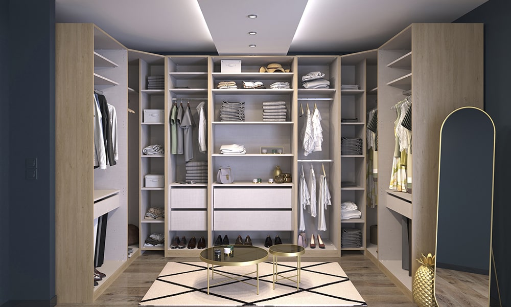 Decorar o quarto com o closet de senhos Conforama