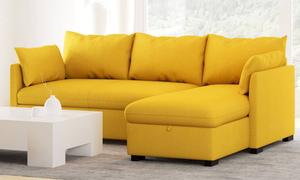 Chaise longue com cama reversível tecido COSY