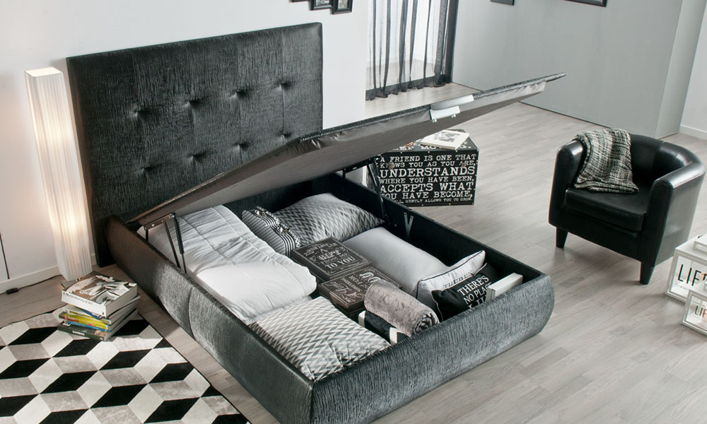 Sommiers e bases Conforama decoração de quarto pequeno Sommiers e bases Conforama