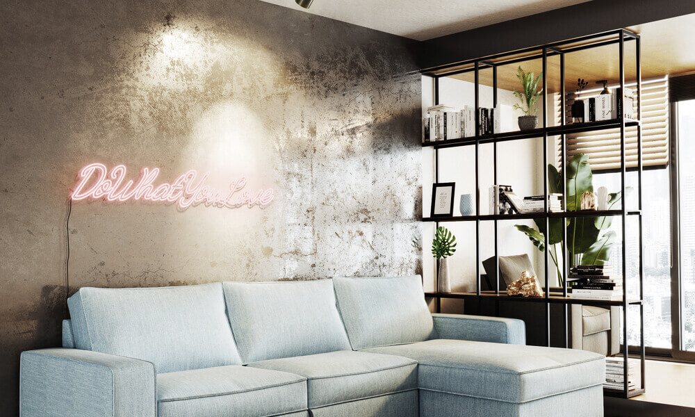 O sofá PLUME combina na perfeição com o design industrial móveis de sala moderno