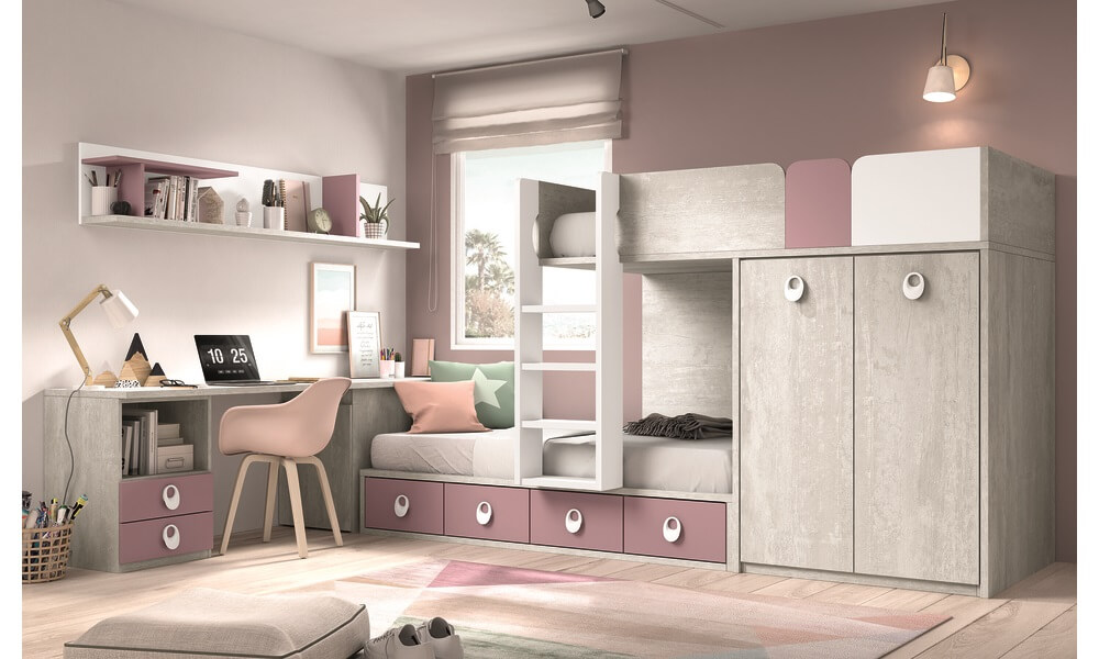 Moveis multifuncionais são uma ótima opção decoração de quarto infantil feminino simples e barato